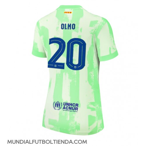 Camiseta Barcelona Dani Olmo #20 Tercera Equipación Replica 2024-25 para mujer mangas cortas